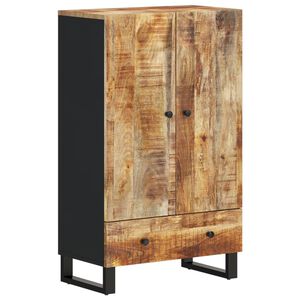 vidaXL Aparador alto c/ gaveta 60x33x100 cm mangueira maci&ccedil;a/ferro