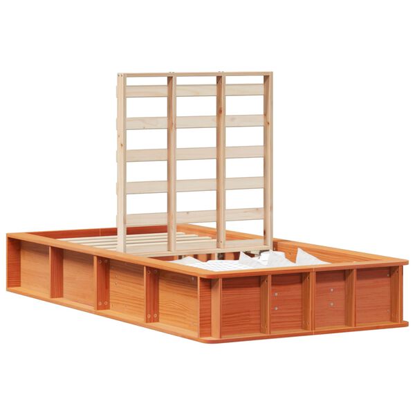 vidaXL Estrutura da Cama Marrom Cera 100 x 200 cm