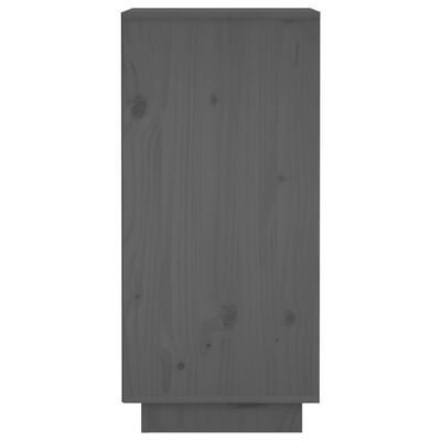 vidaXL Aparador 31,5x34x75 cm madeira de pinho maciça cinza