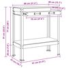 vidaXL Bancos de Trabalho Preto 81 x 41 x 145 cm Madeira processada