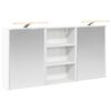 vidaXL Conjunto de Arm&aacute;rios para Banheiro 3 unid. Branco