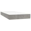 vidaXL Colch&atilde;o de molas ensacadas firmeza m&eacute;dia 80x210x20 cm veludo cinza-claro