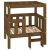 vidaXL Cama para c&atilde;es 65,5x50,5x70 cm pinho maci&ccedil;o castanho mel