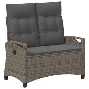 vidaXL Banco de jardim Cinza e Cinza Escuro 105 x 60 x 112 cm