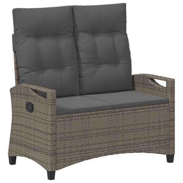 vidaXL Banco de jardim Cinza e Cinza Escuro 105 x 60 x 112 cm