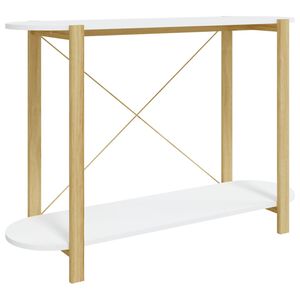 vidaXL Mesa consola 110x38x75 cm derivados de madeira branco
