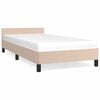 vidaXL Estrutura cama c/ cabeceira sem colch&atilde;o 90x190 cm cappuccino