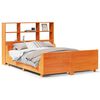 vidaXL Cama com estante sem colch&atilde;o 160x200 cm madeira maci&ccedil;a