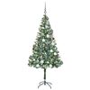 vidaXL &Aacute;rvore de Natal Artificial com 300 LEDs Verde 180 cm PVC e A&ccedil;o