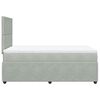 vidaXL Cama boxspring c/ colch&atilde;o 120x200 cm veludo cinzento-claro