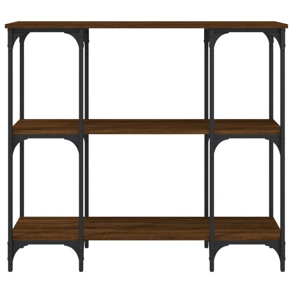 vidaXL Mesa consola 102x35x90cm derivados de madeira carvalho castanho