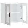 vidaXL Armário de parede cozinha porta vidro Porto branco alto brilho