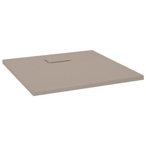 vidaXL Base de chuveiro 80x80 cm SMC castanho