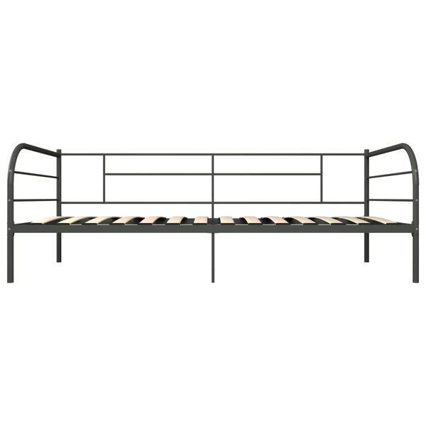 vidaXL Estrutura sof&aacute;-cama 90x200 cm metal cinzento