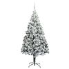 vidaXL &Aacute;rvore de Natal Artificial Branco 180 cm PVC, A&ccedil;o e Pl&aacute;stico