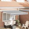 vidaXL Toldo retr&aacute;til manual 300x250 cm antracite e branco