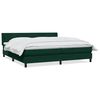 vidaXL Cama com molas/colch&atilde;o 180x220 cm veludo verde-escuro