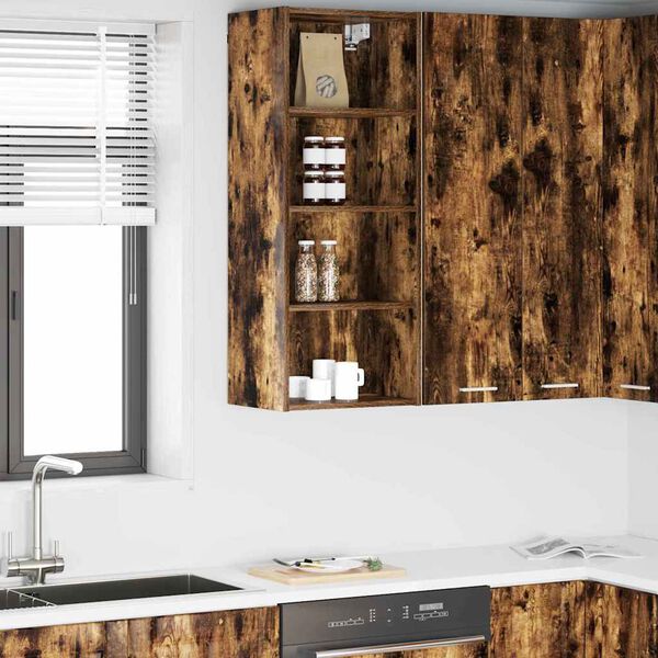 vidaXL Arm&aacute;rio suspenso Carvalho Defumado 40 x 29,5 x 100 cm