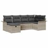 vidaXL Conjunto de Sof&aacute; de Jardim 6 unid. Cinzento-claro