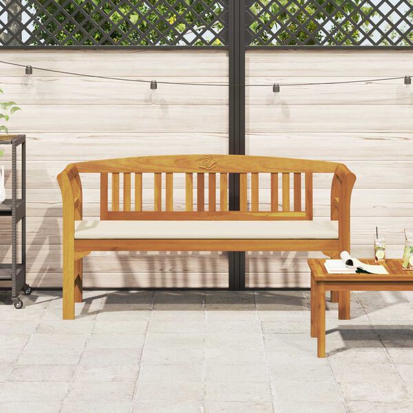 vidaXL Banco de Rosa Natural 157 x 46 x 82,5 cm