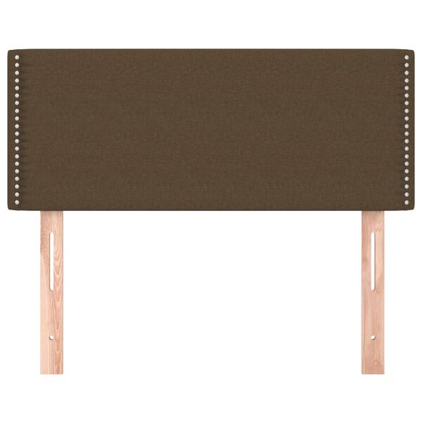 vidaXL Cabeceira de cama tecido 90x5x78/88 cm castanho