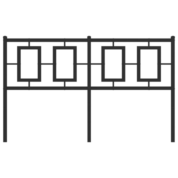 vidaXL Cabeceira de substitui&ccedil;&atilde;o 140 cm metal preto