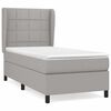 vidaXL Cama com molas/colch&atilde;o 80x200 cm tecido cinza-claro