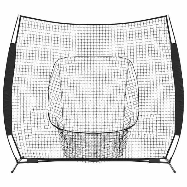 vidaXL Beisebol & Softbol Preto 250 x 106 x 209 cm Poliéster