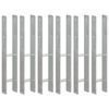vidaXL &Acirc;ncoras de veda&ccedil;&atilde;o 6 pcs 9x6x60 cm a&ccedil;o galvanizado prateado