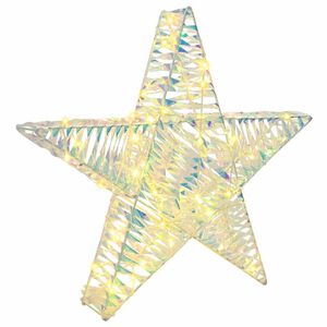 vidaXL Estrela 3D 50 LED Branco quente 55 x 52.5 x 9 cm PET