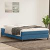 vidaXL Cama box spring com colch&atilde;o 160x210 cm veludo azul escuro