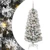 vidaXL &Aacute;rvore de Natal Articulada Artificial Verde e Branco 150 cm