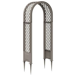 vidaXL Arco de Rosa com Pontas PP Cinzento