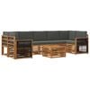 vidaXL Conjunto de Sof&aacute;s para Exterior 8 unid. Natural e Antracite