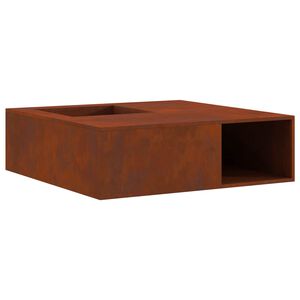vidaXL Fire Pit Ferro Enferrujado 100 x 100 x 30 cm A&ccedil;o Corten