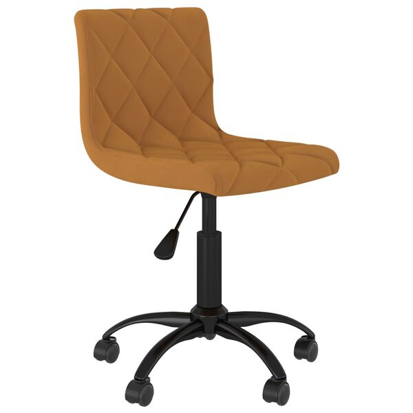 vidaXL Cadeiras de jantar girat&oacute;rias 2 pcs veludo castanho