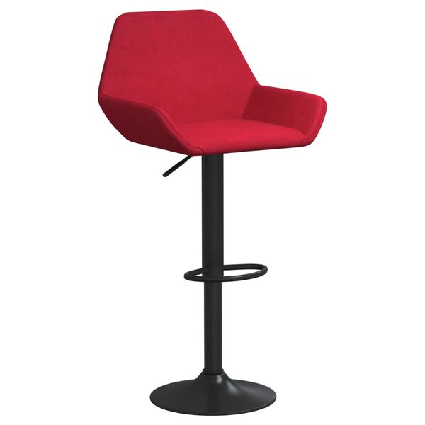 vidaXL Bancos de bar 2 pcs veludo vermelho tinto