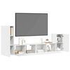 vidaXL 4 pcs conjunto de móveis de TV derivados de madeira branco
