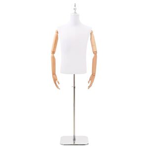 vidaXL Mannequin Ajust&aacute;vel de 170-218 cm com Base Masculino PP Branco