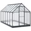 vidaXL Estufa de Jardim com porta Antracite 183,5 x 363,5 x 207 cm