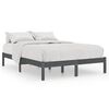 vidaXL Estrutura de cama em pinho maci&ccedil;o 160x200 cm cinzento