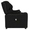 vidaXL Poltrona massagem 4 lug. recl. c/ suportes copo tecido preto