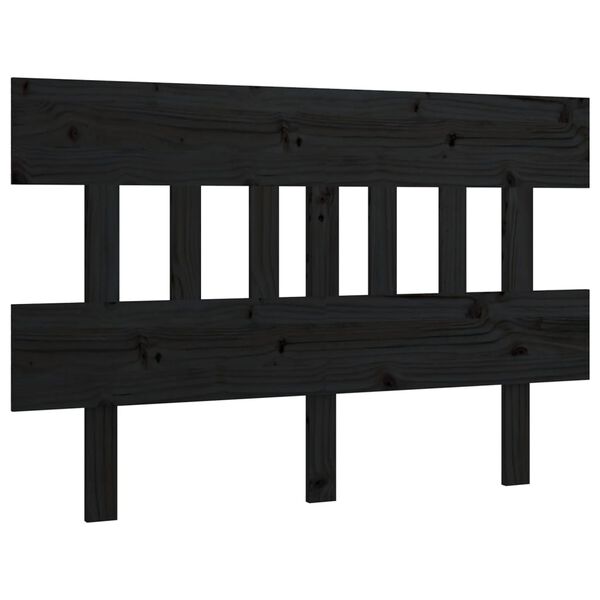 vidaXL Cabeceira de cama 183,5x3x81 cm pinho maci&ccedil;o preto