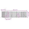 vidaXL Canil de exterior 8x4x2 m a&ccedil;o galvanizado prateado