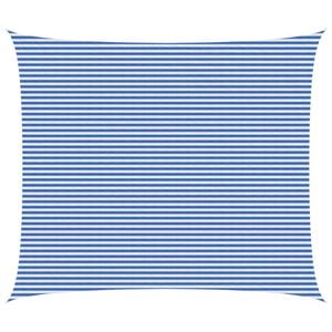 vidaXL Vela de Sombra 6 x 7 m HDPE Retangular Azul e Branco