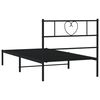 vidaXL Estrutura de cama com cabeceira 80x200 cm metal preto