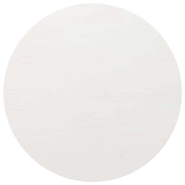 vidaXL Tampo de mesa pinho maci&ccedil;o &Oslash;80x2,5 cm branco