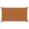 vidaXL Vela de sombra solar Laranja e Marrom 4,5 x 2,5 m