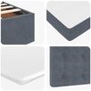 vidaXL Estrutura de cama otomana com colch&atilde;o 180x200cm cinzento escuro