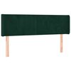 vidaXL Cabeceira de cama c/ abas tecido 147x16x78/88cm verde-escuro